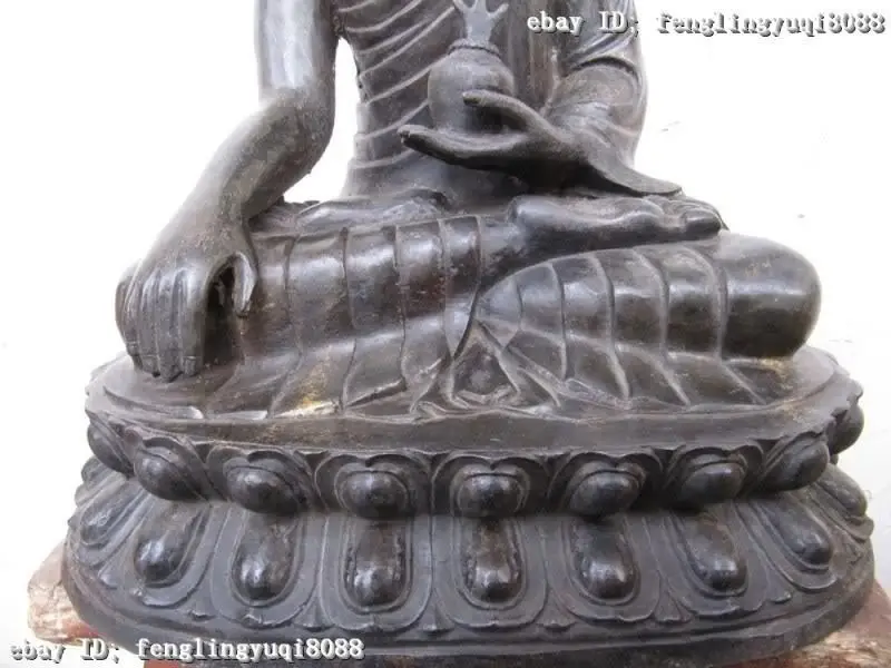 18&quotTibet Buddhism excellent Bronze Copper Sakyamuni Buddha Statue Discount 55% |