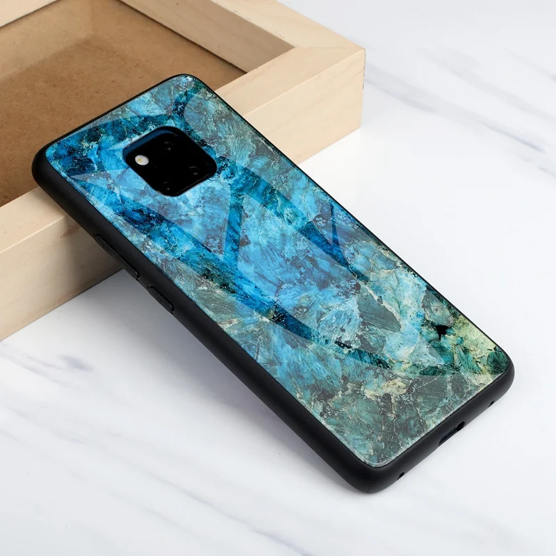 Чехол для Huawei Mate 20 Pro Lite P Smart Plus 2018 с мраморным закаленным стеклом чехол телефона Y9