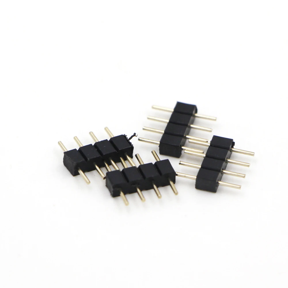 20 шт 4pin RGB Разъем 4 pin 5pin игла Мужской адаптер разъем DIY solderless для светодиодный RGBW 5050