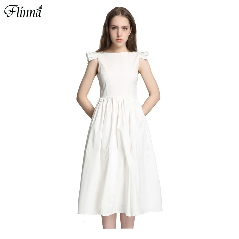 Flinna бренды 2017 летние сарафаны для вечерние длинные платья хлопок бальное платье