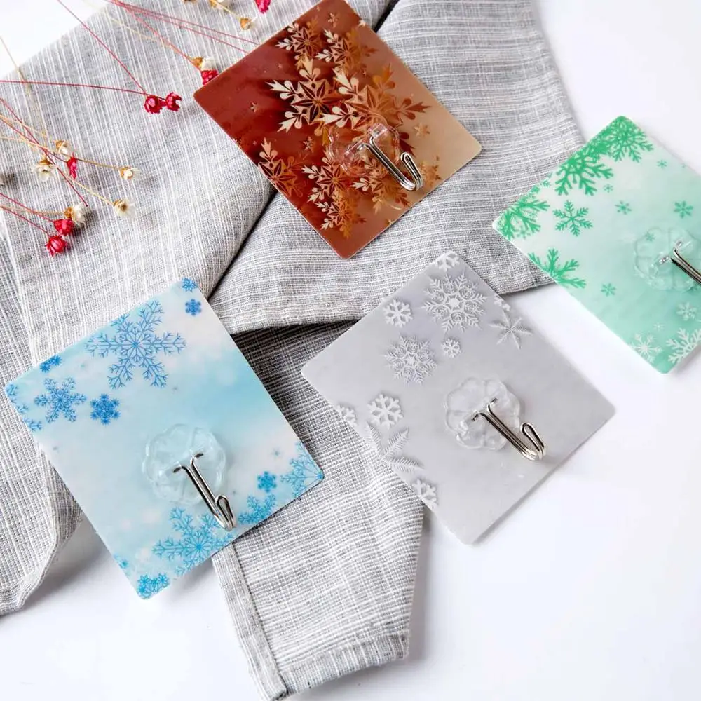 4 шт. Снежинка Лось картонные крючки настенная Дверь Кухня Ванная комната