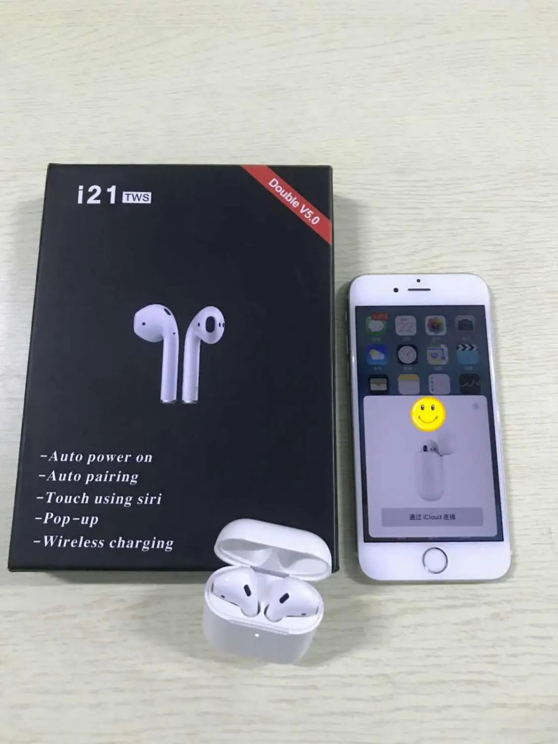 Новый I21 СПЦ Pop up + сенсорный функция wrieless зарядки гарнитура TWS Bluetooth 5 0 4D бас