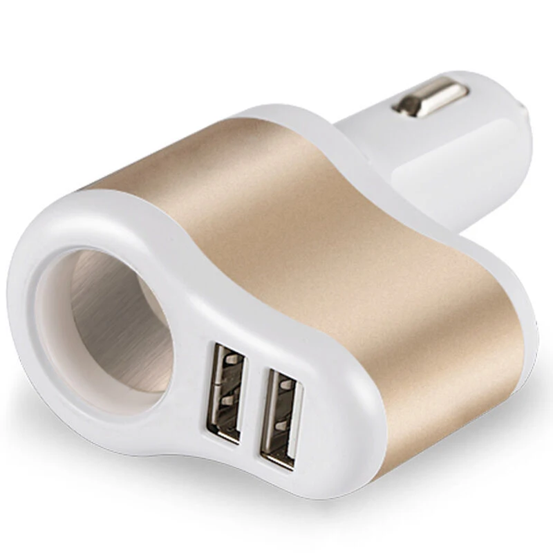 Автомобильное зарядное устройство с двумя портами USB 3,1 А, 2 порта, 12-24 В, прикуриватель, быстрое автомобильное зарядное устройство, адаптер питания для Apple, iphone, Android, планшета