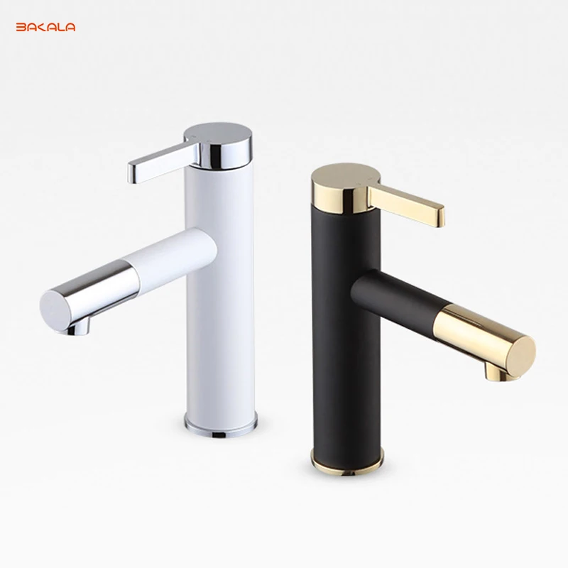 BAKALA Bathroom Basin Faucets Modern Europe Basin Mixer Faucets WC Bathroom Product Water Tap Hot and Clod Water F0069