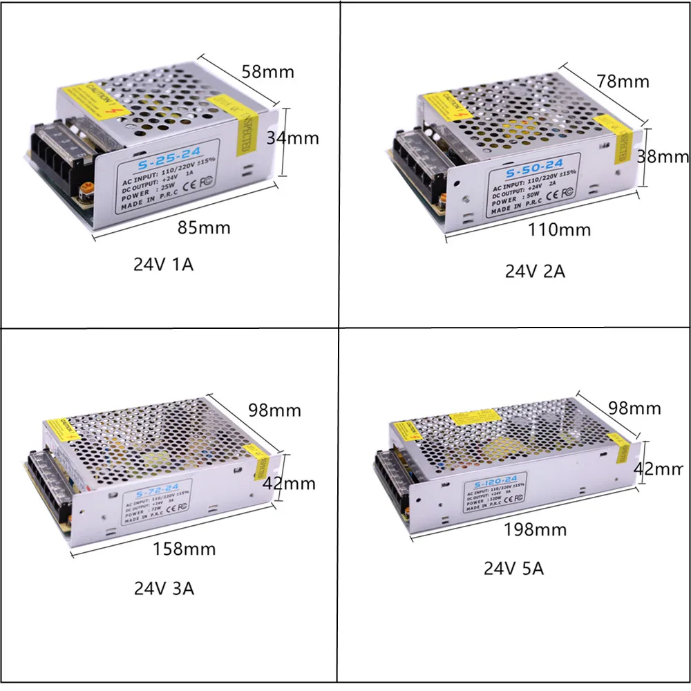 Светодиодный драйвер AC100-240V для DC5V 12V 24V 1A 2A 3A 5A 10A 15A 20A 30A 40A 60A Мощность адаптер для Светодиодные ленты светильник силового трансформатора