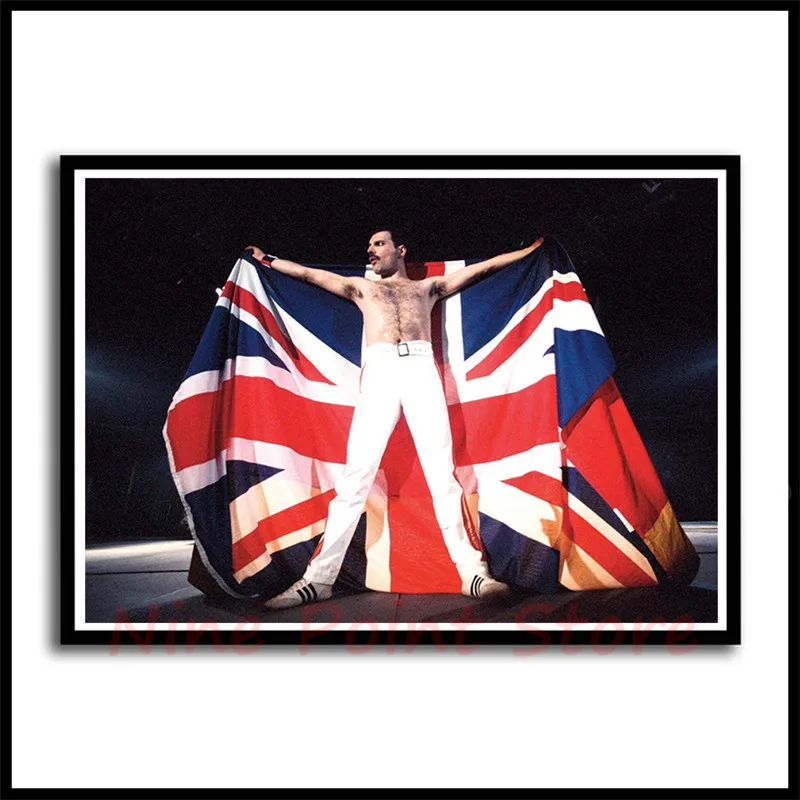 Queen Rock Music постер с покрытием, бумажные постеры для бара кафе, домашний Декор, живопись, наклейка на стену, без рамки - Цвет: Небесно-голубой