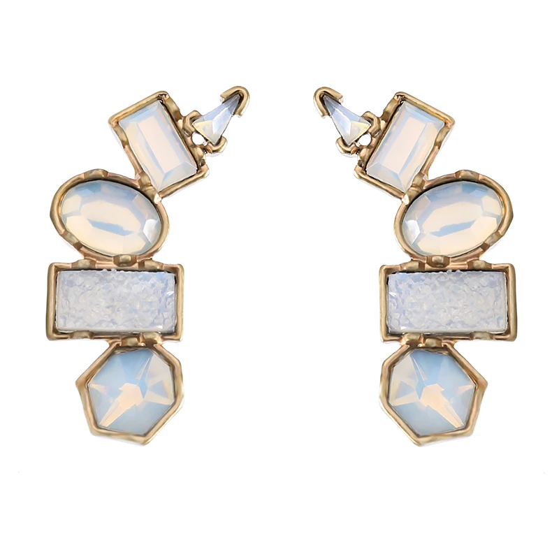 New Arrival Bohimia Clear/Blue/Black Color Resin Stud Earrings For Women Fashion Wedding Gift Jewelry Accessory | Украшения и