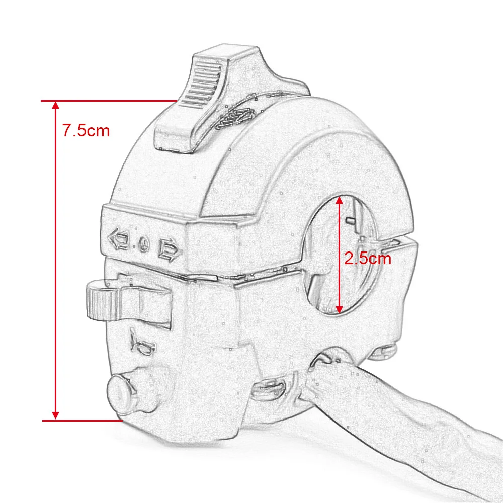 22 25 см Универсальный мотоцикл светильник переключатель Hi/короче спереди и