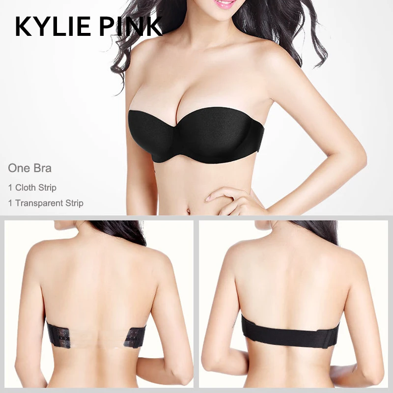 Женские Невидимые бюстгальтеры KYLIE розовые пуш ап без бретелек на косточках под