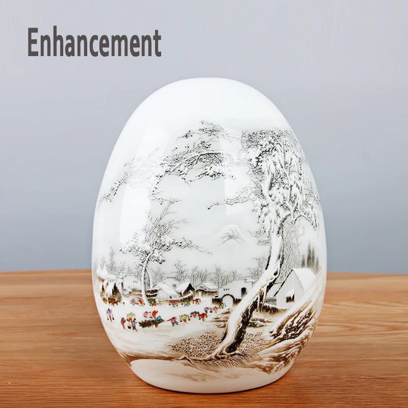 Керамическая Снежная ваза в китайском стиле Jingdezhen &quotяйцо&quot подарки на свадьбу