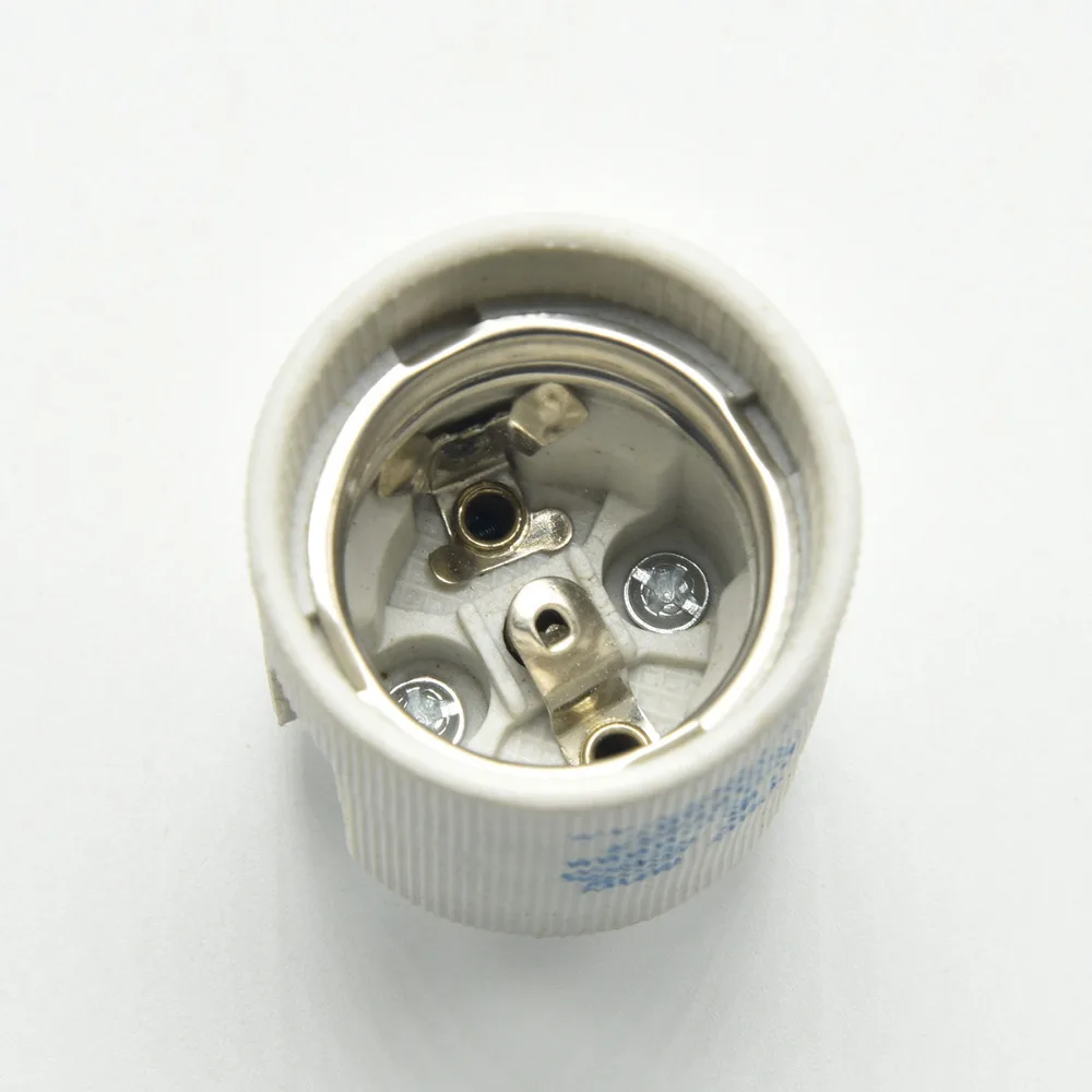 

E27 Lamp Bases Ceramic Screw Bulb Socket High Temperature Resistance E27 Lamp Holder Chandelier Bulb Base Good Quality 10PCS/Lot