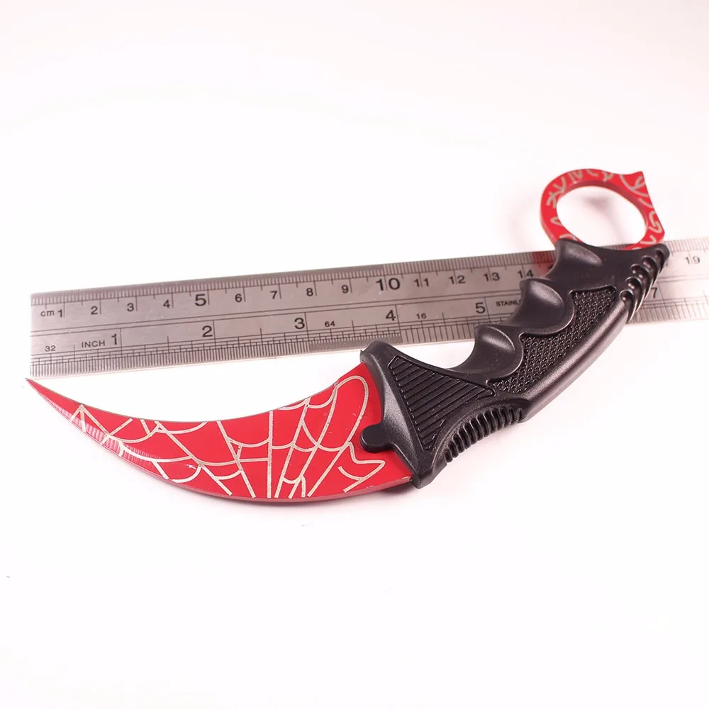 CS Cold csgo Karambit нож с фиксированным лезвием нож счетчика удара острый из нержавеющей стали походные охотничьи ножи для выживания с крышкой