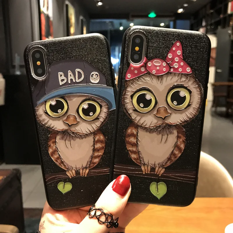 2018 Высококачественный супер милый чехол Сова для iPhoneX Xs с животными iPhone8 защита