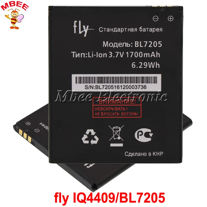 BL7205 fly IQ4409 Quad ERA life 4 аккумулятор 1700 мАч для аккумулятора высококачественный |