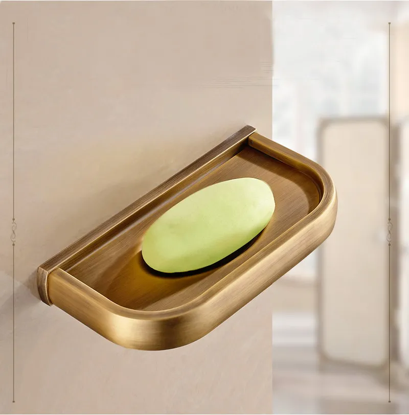 Набор аксессуаров для ванной комнаты из античной латуни мыльница держатель