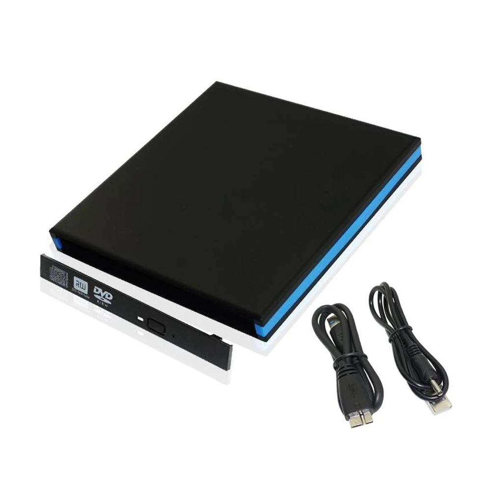 12 7 мм USB 3 0 Blu-Ray DVD привод Внешний Оптический Корпус SATA к чехол для ноутбука без