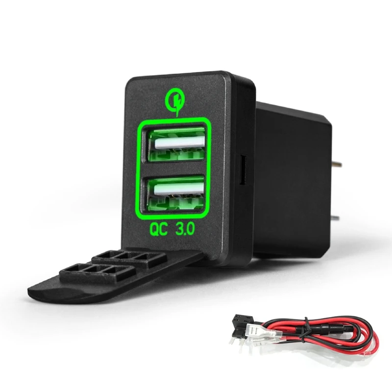Quick Charge 3 0 Dual USB Автомобильное зарядное устройство для TOYOTA Camry Corolla RAV4 Reiz