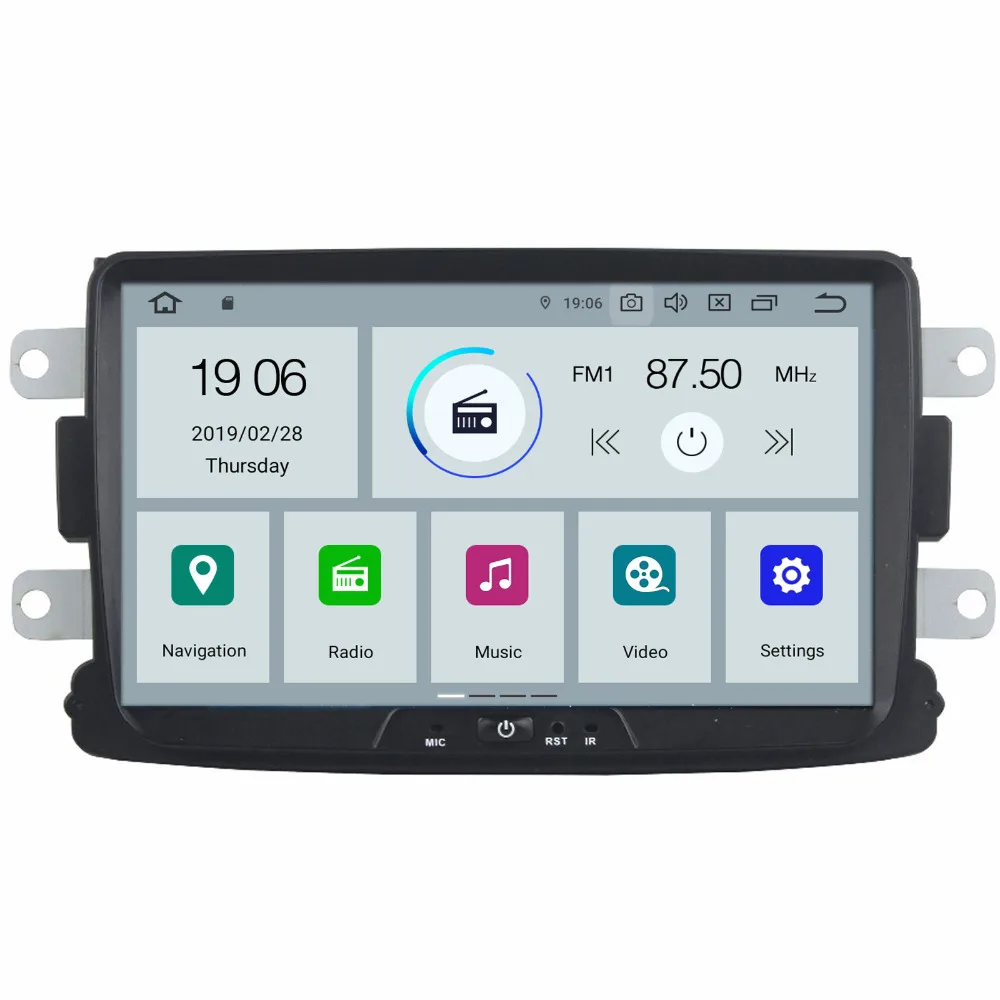 8 &quotAndroid 9 0 система четырехъядерный Автомобильный приемник GPS радио для Renault Duster