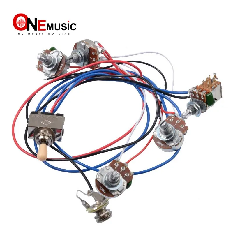 Electric Guitar Wiring Harness Kit 2V2T Pot Jack 3 Way Switch for Gibson Les Paul guitar Lp Electric guitar Parts