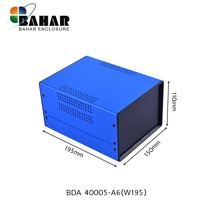 BDA40005-A6(W195) Железный корпус для проектной коробки, железный корпус для оборудования электропитания, распределительная коробка diy, индивидуальный дизайн, железный корпус 195*150*110 мм - Цвет: BDA40005-A6(W195)