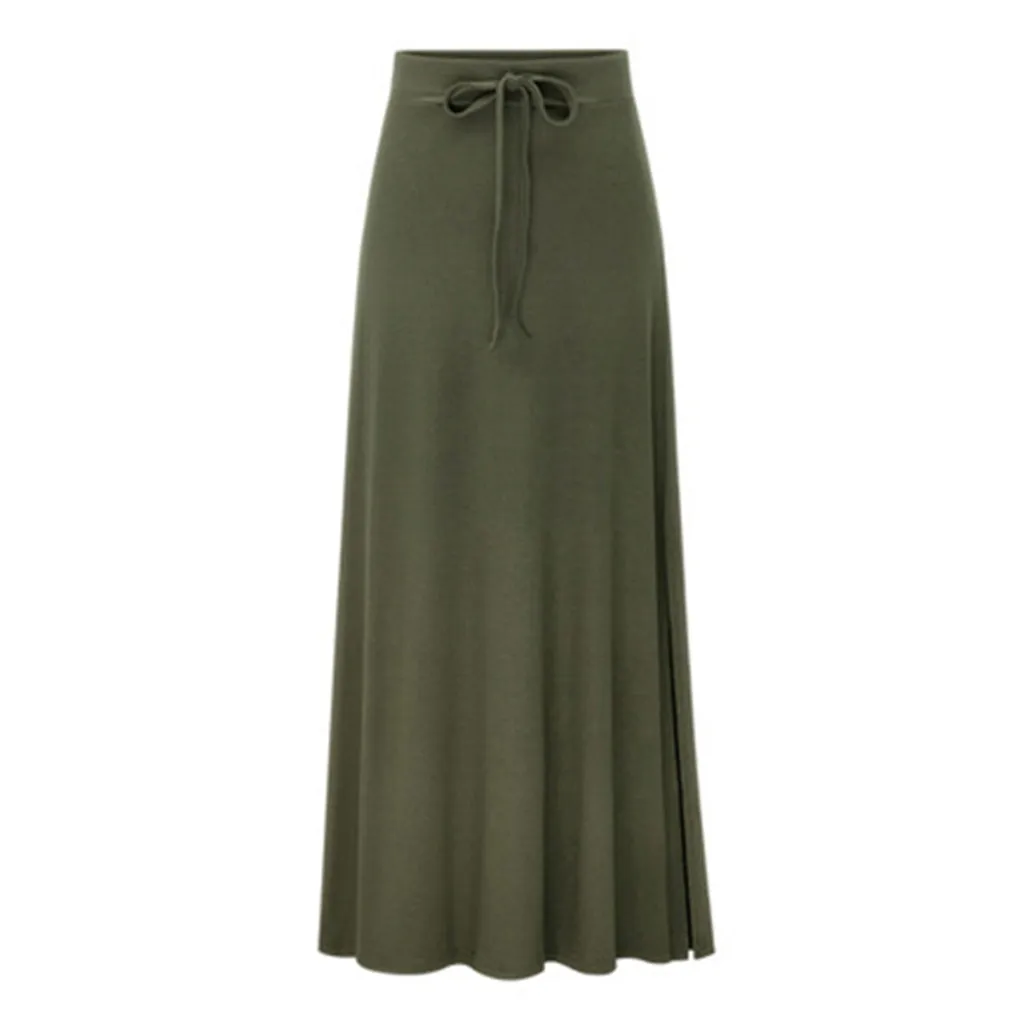 Летняя модная юбка с карманами Высококачественная однотонная винтажная до