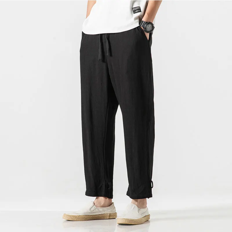 Privathinker для мужчин Вышивка джоггеры брюки девочек Лето 2019 г. Хлопок Льняные