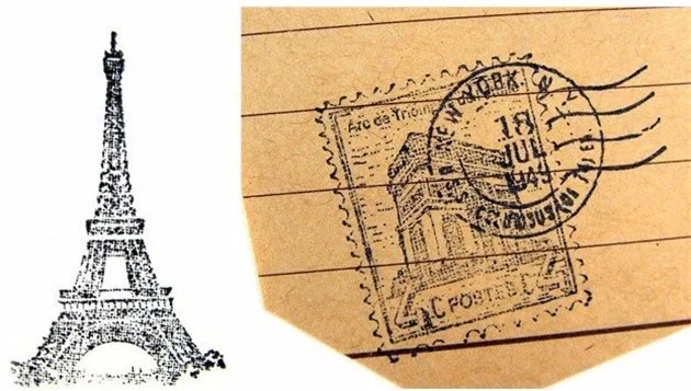 15 шт./компл. Винтаж мир пейзаж деревянный резиновые коробка для печати Нью-Йорк Париж с заклепками по контуру подошвы печать марок для ремесла скрапбукинга DIY