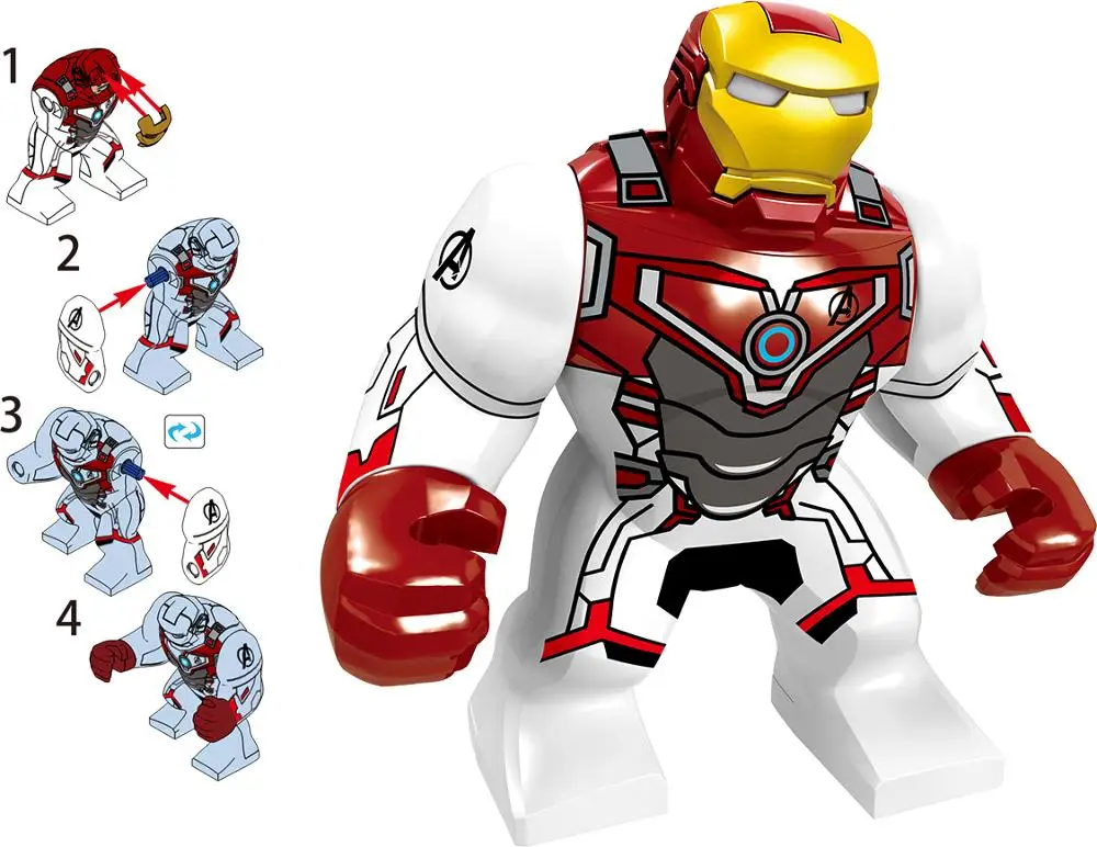 1 шт. строительные блоки в стиле супергероя мстителя совместимые с игрушками