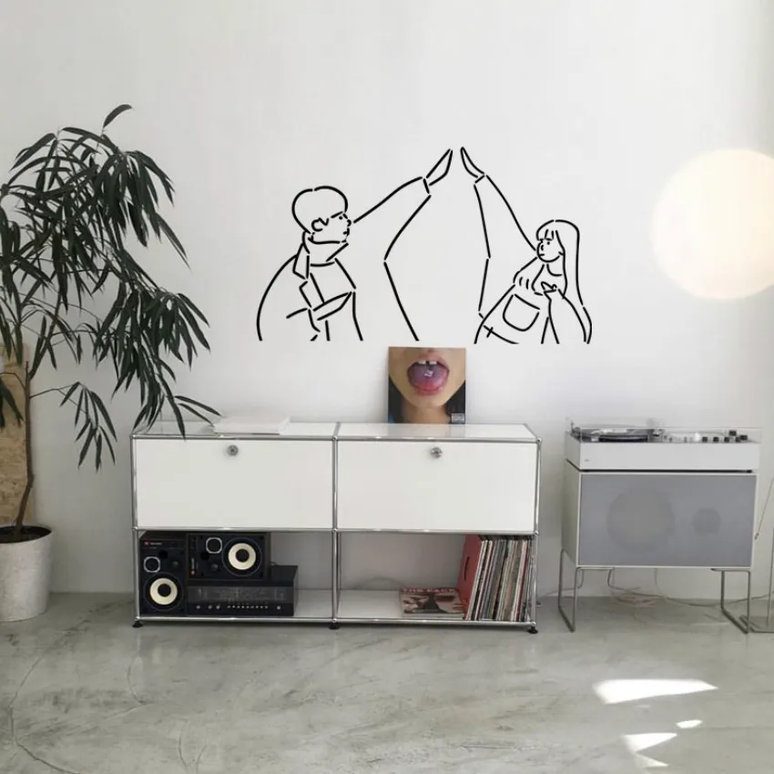 Мальчик девочка комната Декор Съемная Настенная Наклейка уплотнение ПВХ стикер s