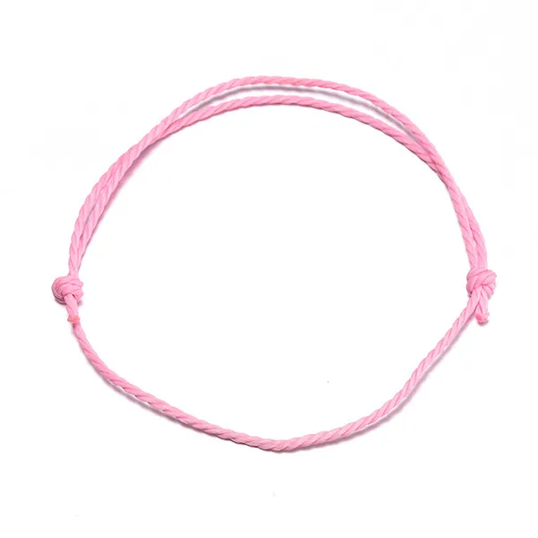 Pink VEKNO, 5 шт./лот, ручная работа, красный шнурок, браслеты на удачу, браслеты, браслеты на запястье для женщин и мужчин, разноцветный браслет, модное ювелирное изделие - Окраска металла: Pink