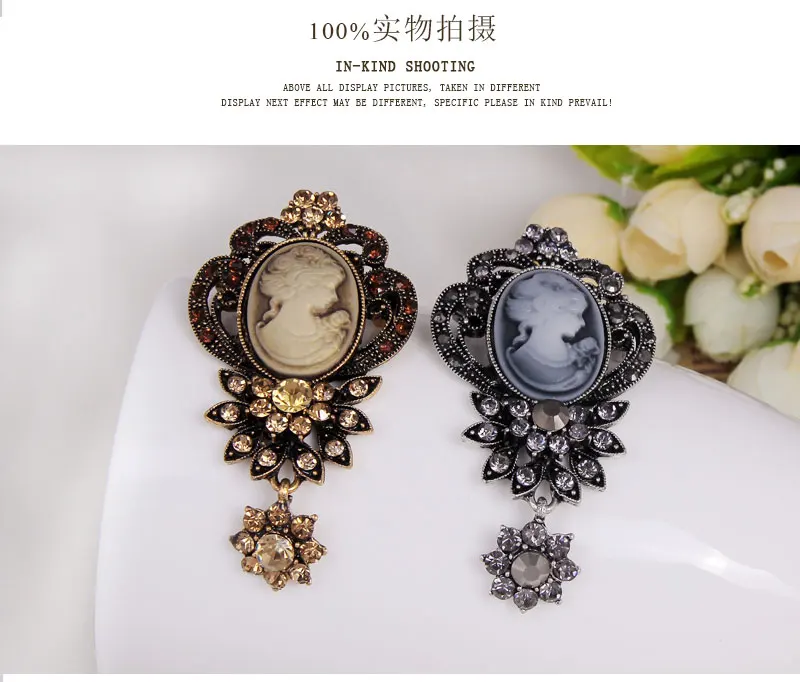 Модная старинная Золотая и серебряная брошь на булавке Женские Ювелирные