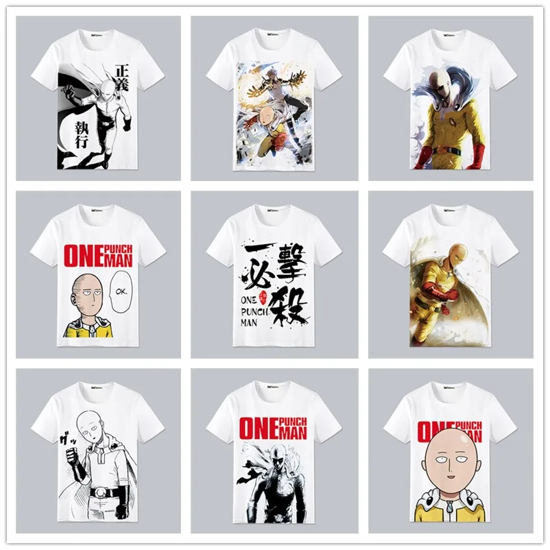 Футболка мужская с аниме ONE PUNCH одежда Сайтама унисекс для взрослых и детей