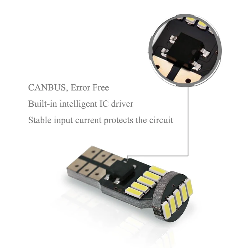 1x Canbus автомобиля 4014 SMD T10 светодиодный W5W линзы прожекторного типа авто лампа