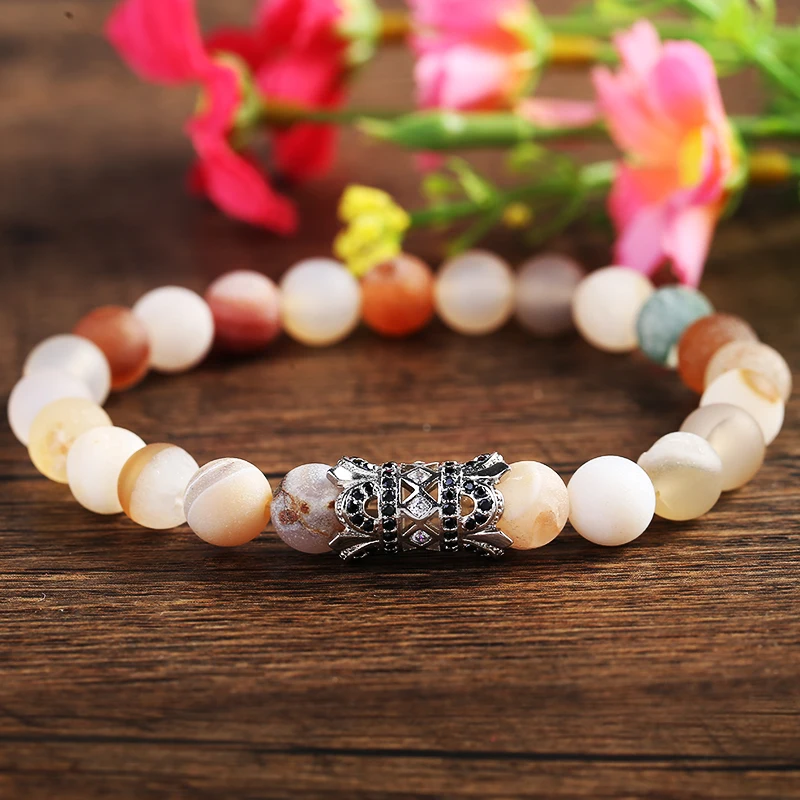 Trendy Popular Fashion Bracelets Bangles Classic Colorized Natural Lava Stones Charm Bead Bracelet Men Women Yoga Jewelry | Украшения и