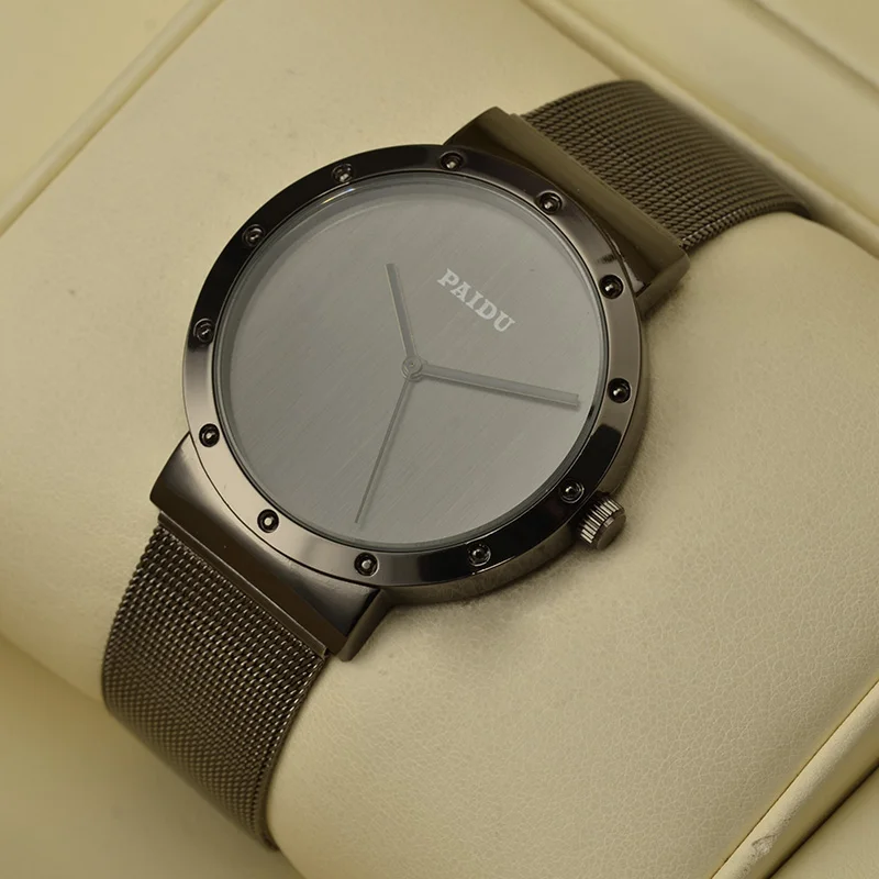 Модные Роскошные наручные часы Paidu для мужчин и женщин полностью стальные