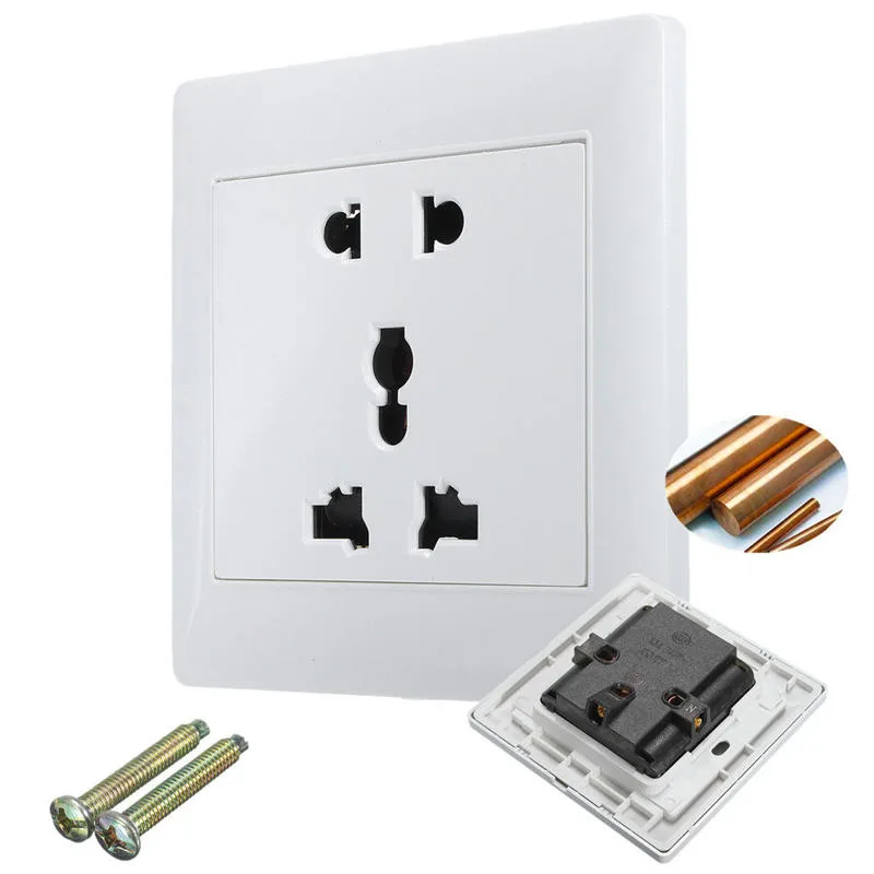 LEORY AC 110 250 V 10A двойной порт настенный адаптер разъема разъем 5 отверстий 2 способа