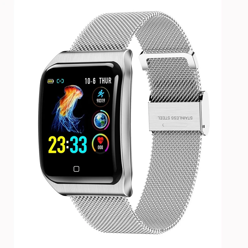 Silver F9 Смарт-часы для мужчин Ip68 Водонепроницаемые несколько спортивных режимов сердечного ритма кровяное давление Bluetooth Smartwatch 1,3 дюймов экран - Цвет: Silver