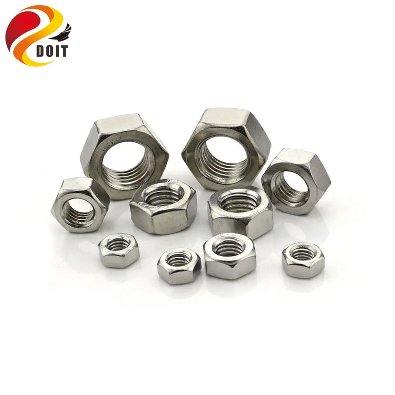 DOIT 100 штук/упак. M4 гайки A2 шестигранные из нержавеющей стали для установки наших