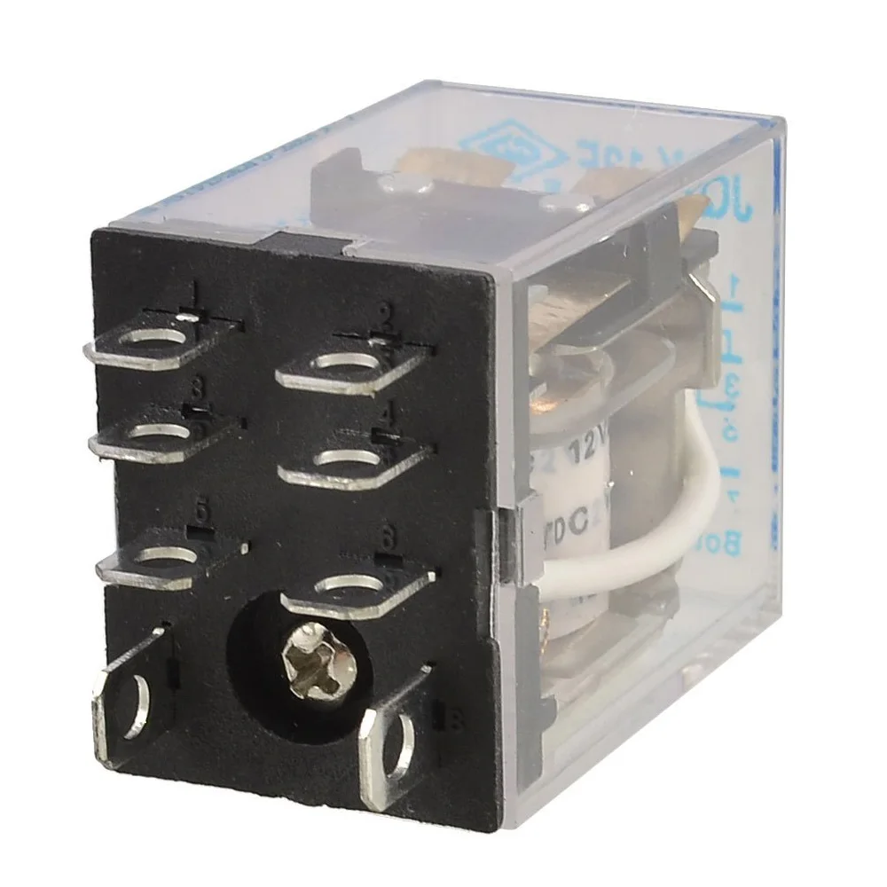 Катушка постоянного тока 12 В 10 А 240 переменного 28 DPDT электромагнитное реле JQX-13F2Z -