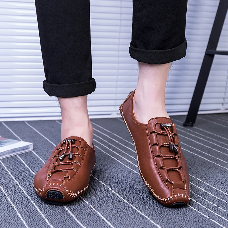 Thestron Men Leather Shoes Casual Footwear Red Black Sliver Brown Fashion Male Designer 2019 Autumn New | Обувь