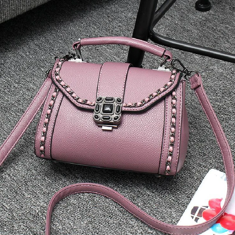 Модные мини Для женщин Сумки кожа небольшая цепь Повседневная Дамская на плечо