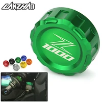 cnc aluminum motorcycle rear brake reservoir tank cap oil cup cover modified accessories for kawasaki z1000 2010 2017