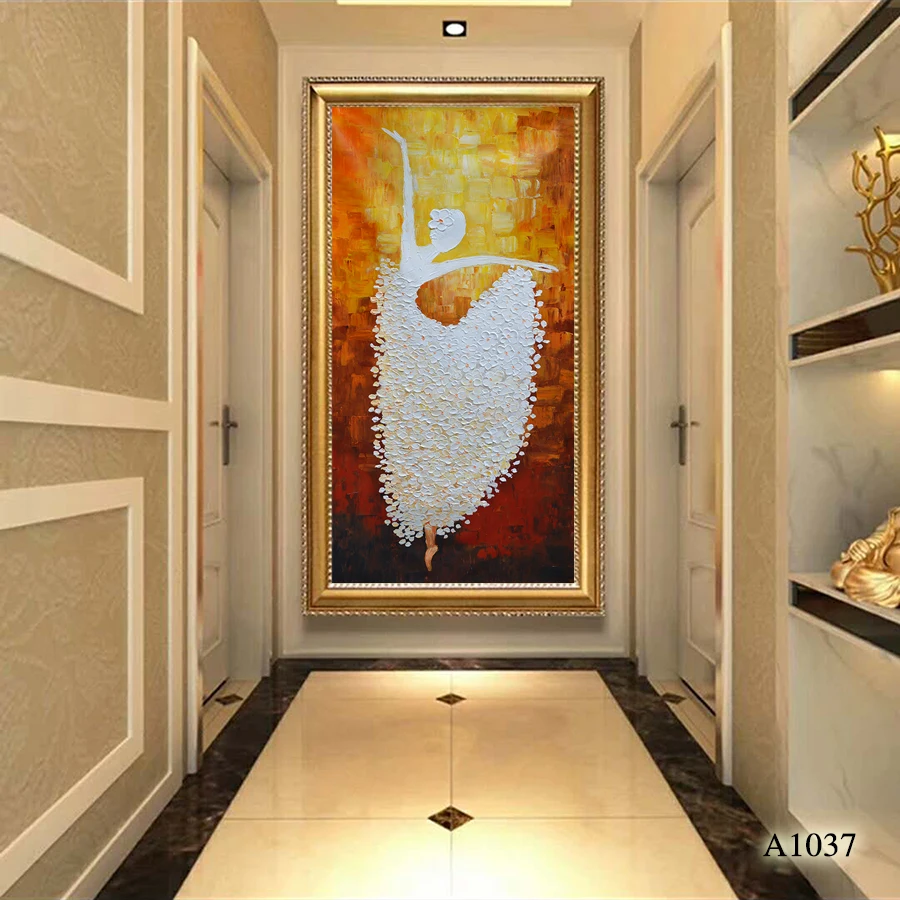 

Canvas Art Picture Print Painting Ballet Dancing Girl Abstract Canvas Oil Painting Wall Art Picture Painting for Home Decor