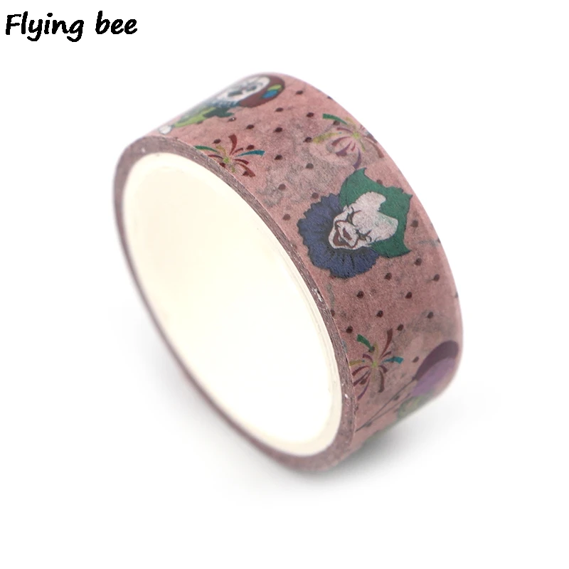 Flyingbee 15 мм X 5 м Бумага васи клейкая лента Стивен Кинг это крутая клейкая лента DIY Скрапбукинг наклейка модная маскирующая лента X0335