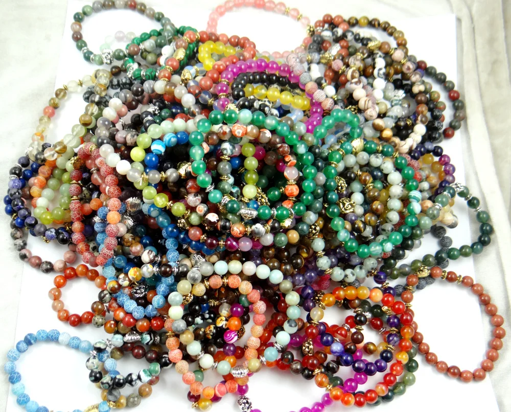 Fashion 8MM Natural Stone Bracelets For Women Men Tiger Eyes Agates Gold Lions head Beaded | Украшения и аксессуары