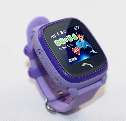 Водонепроницаемый DF25 Детей GPS Плавать сенсорный телефон smart watch SOS Вызова Расположение Устройства Трекер Дети Безопасный Anti-Потерянный монитор дети часы с gps часы gps детские часы с gps трекер для детей - Цвет: Фиолетовый
