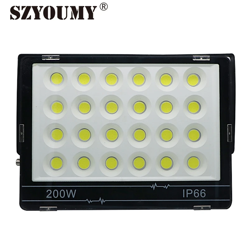 

SZYOUMY AC85-265V 50W 100W 200W 300W 400W Garden Playground COB LED Flood Light Waterproof LED Projector Spotlight DHL