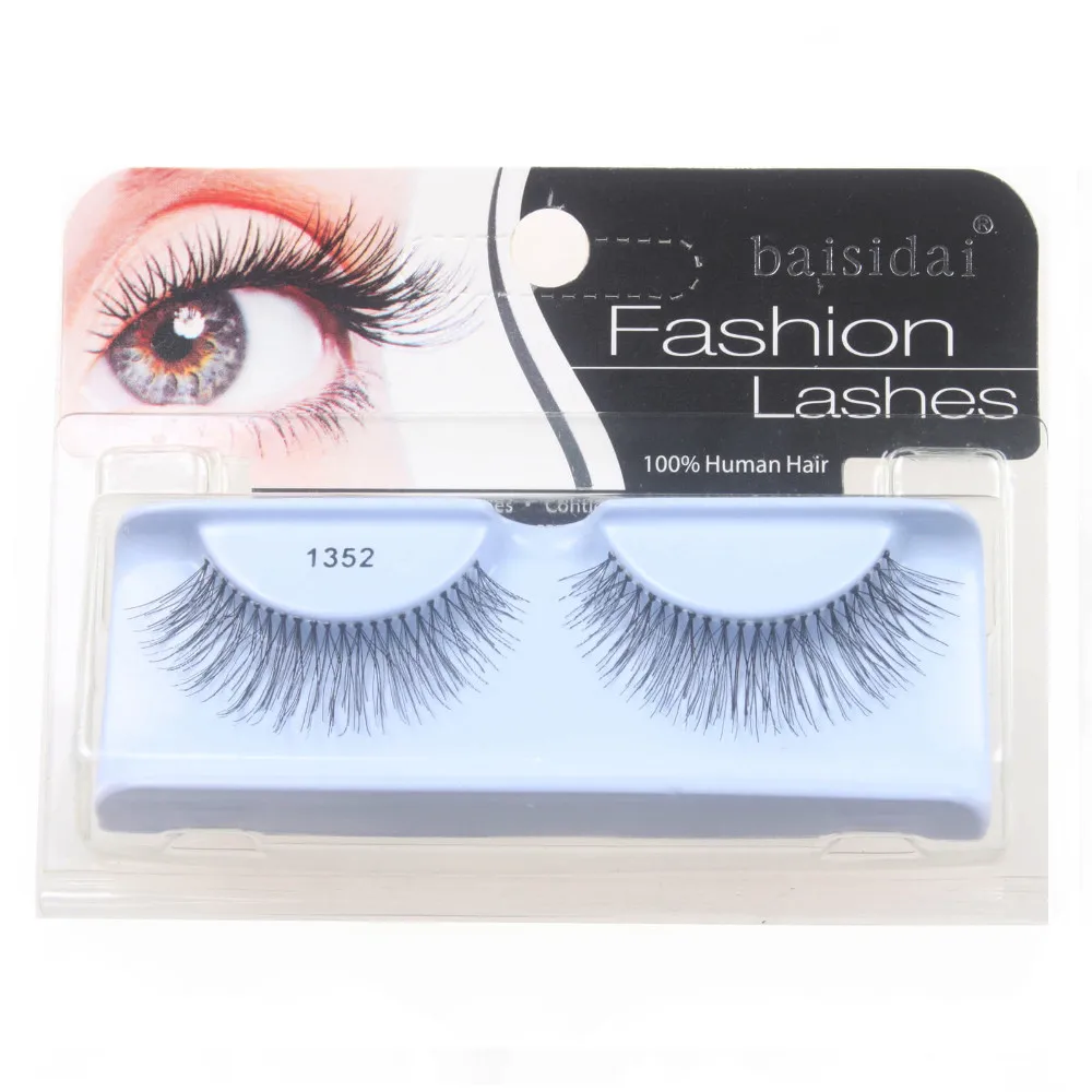 Черные Накладные ресницы 1 пара 100% человеческие ручная работа накладные 11