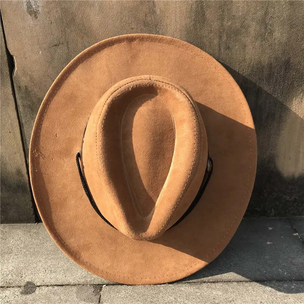 Женская и мужская полая шляпа от солнца в западном стиле для папы Boater Sombrero Hombre