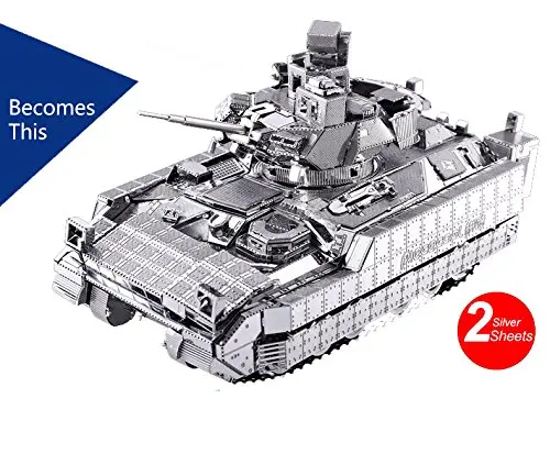 Piececool M2A3 Bradley IFV Танк 3D металлическая головоломка DIY лазерная резка мини джигпилы